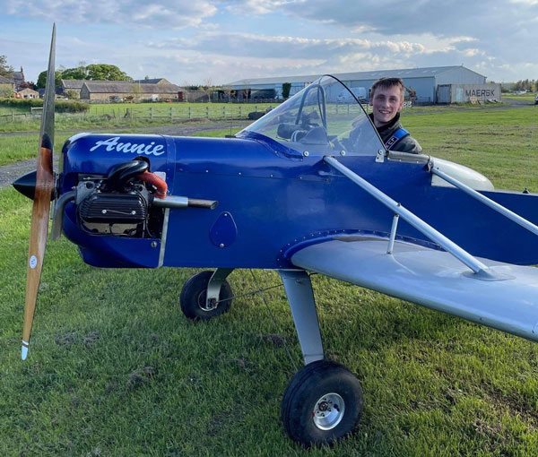 David Curtis, 
winner 2020 VAC Liz Inwood Taildragger Scholarship